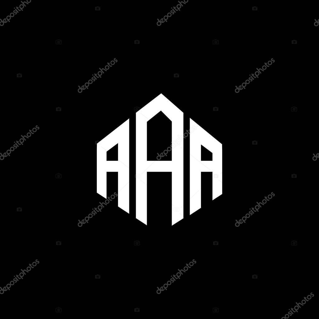 AAA letter logo design on black background.AAA creative initials letter logo concept.AAA letter design.
