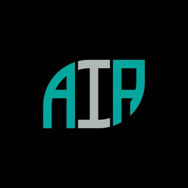 Siyah arkaplan üzerinde AIA harf logosu tasarımı. Yaratıcı harflerin baş harfleri logo kavramı.. 