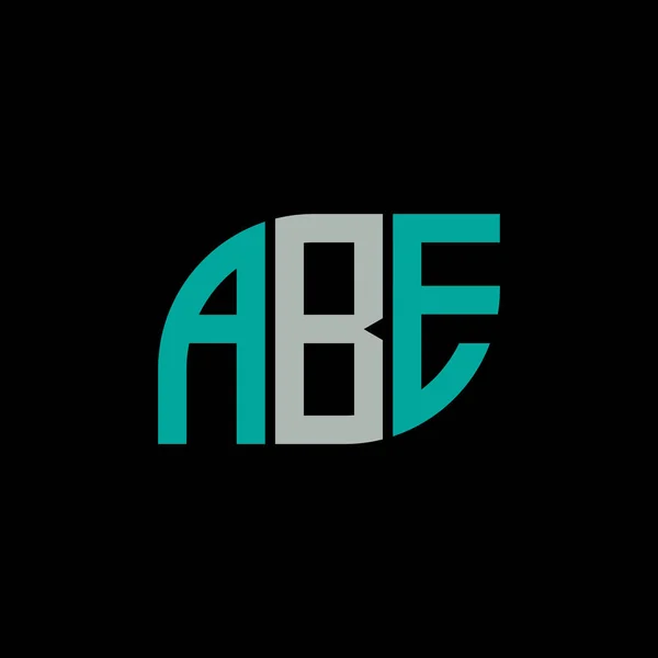 Abe Lettre Logo Design Sur Fond Noir Abe Initiales Créatives — Image vectorielle