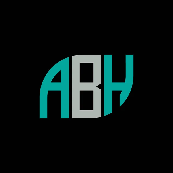Abh Lettera Logo Design Sfondo Nero Iniziali Creative Abh Lettera — Vettoriale Stock