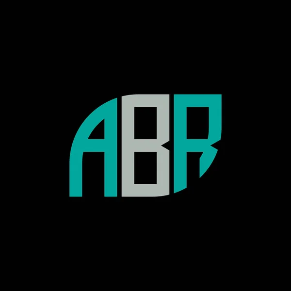 Abr Písmenné Logo Design Černém Pozadí Abr Kreativní Iniciály Písmenné — Stockový vektor