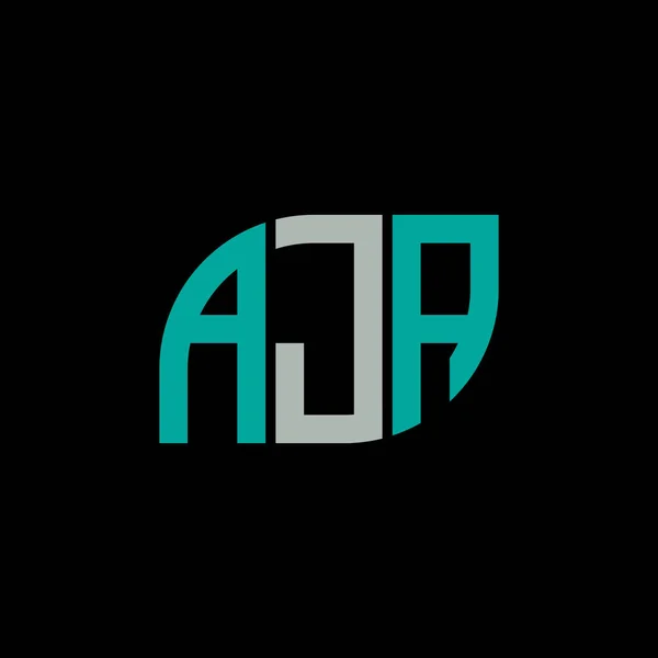 Aja字母标识在黑色背景上的设计 Aja创造性的首字母缩写字母标识概念 Aja字母设计 — 图库矢量图片