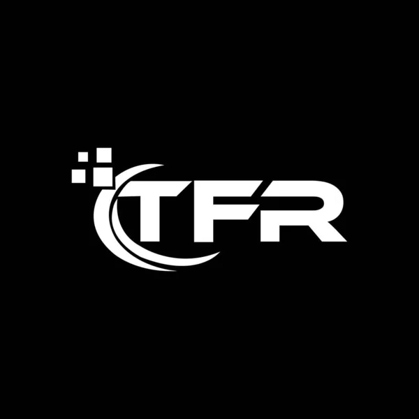 Дизайн Логотипу Літери Tfr Чорному Тлі Тфр Креативні Ініціали Концепції — стоковий вектор