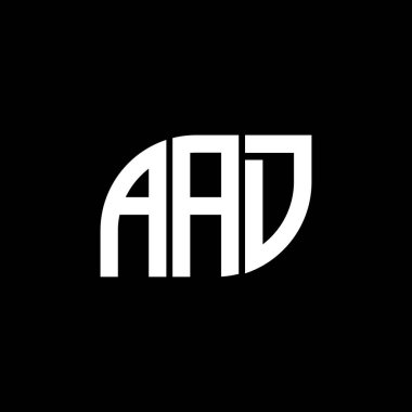 Siyah arkaplan üzerinde AAD harfi logo tasarımı. AD yaratıcı harflerin baş harfleri logo kavramı. AD harf tasarımı. 