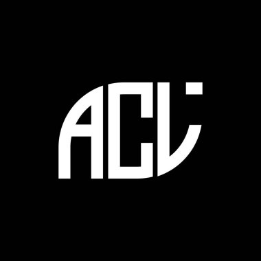 ACL harf logo tasarımı siyah arkaplan üzerinde. CL yaratıcı harflerin baş harfleri logo kavramı. ACL harf tasarımı. 