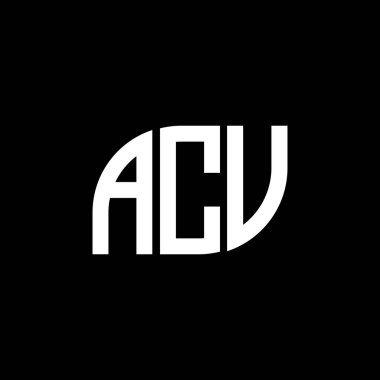 ACU harf logo tasarımı siyah arkaplan üzerinde. CU yaratıcı harflerin baş harfleri logo kavramı. ACU harf tasarımı. 