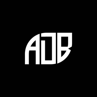 Siyah arkaplan üzerindeki ADB harf logosu tasarımı. Yaratıcı harflerin baş harfleri logo kavramı.. 