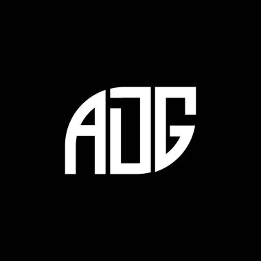 Siyah arkaplan üzerindeki ADG harf logosu tasarımı. Yaratıcı harflerin baş harfleri logo kavramı.. 