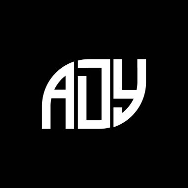 Siyah arkaplan üzerinde ADY mektup logosu tasarımı. Yaratıcı baş harfler harf logosu kavramı.. 