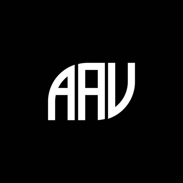 Aav Letter Logo Design Black Background Aav Creative Initials Letter — Stock vektor