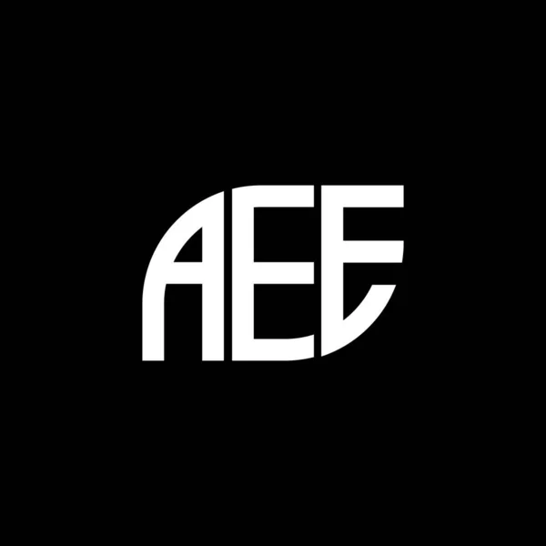 Aee Schreiben Logo Design Auf Schwarzem Hintergrund Aee Kreative Initialen — Stockvektor