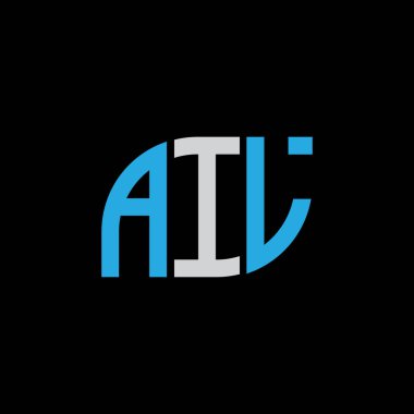 Siyah arkaplan üzerinde AIL harf logosu tasarımı. Yaratıcı harflerin baş harfleri logo kavramı.. 
