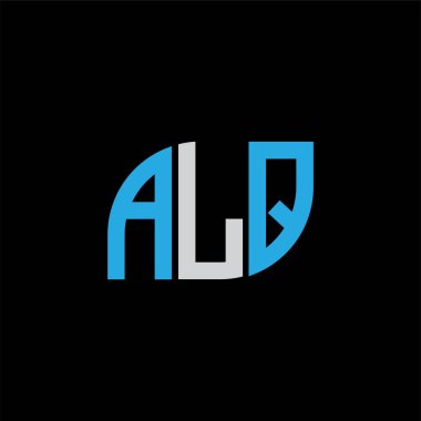 ALP harfi logosu ALQ harfi logosu siyah arkaplan üzerinde. ALQ yaratıcı harflerin baş harfleri logo konsepti. ALQ harf dizaynı. Siyah arkaplan tasarımı. ALP yaratıcı baş harfler harf logosu. ALP harf tasarımı.. 