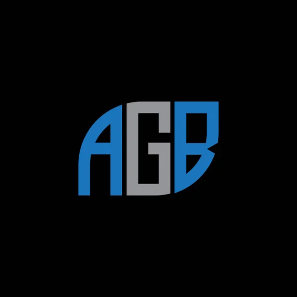 Agb Letter Logo Design Black Background Agb Creative Initials Letter — Archivo Imágenes Vectoriales