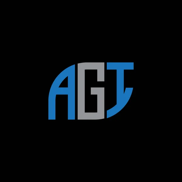 Agi Letter Logo Design Black Background Agi Creative Initials Letter — 스톡 벡터