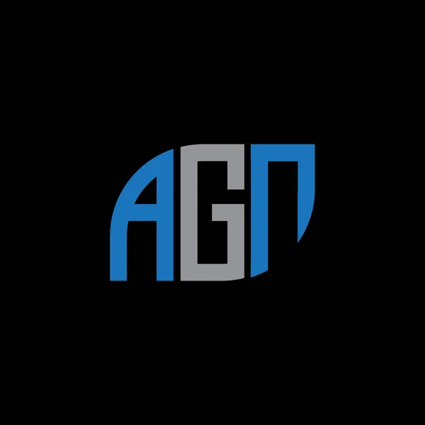 Agn Letter Logo Design Black Background Agn Creative Initials Letter — Archivo Imágenes Vectoriales