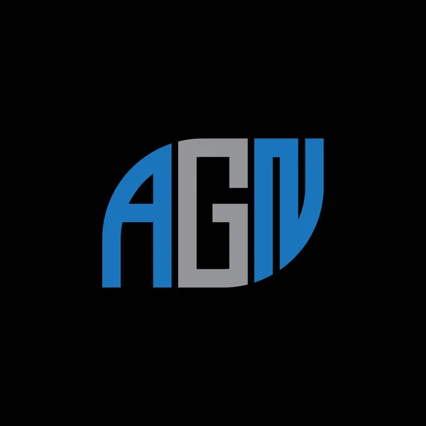 Agn Letter Logo Design Black Background Agn Creative Initials Letter — 스톡 벡터