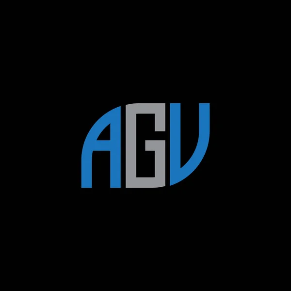 Agv Letter Logo Design Black Background Agv Creative Initials Letter — Archivo Imágenes Vectoriales