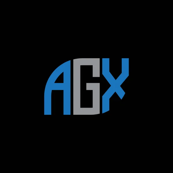 Agx Letter Logo Design Black Background Agx Creative Initials Letter — 스톡 벡터