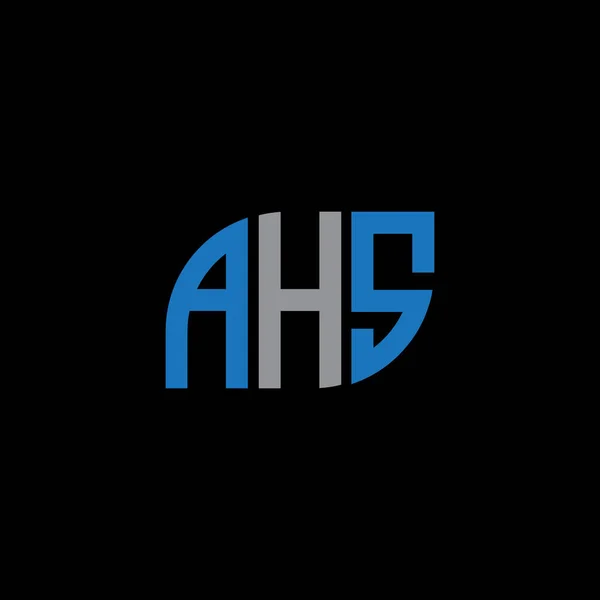 Ahs Letter Logo Design Black Background Aha Creative Initials Letter — Stock Vector