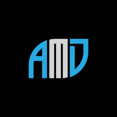 AMD letter logo design on black background.AMD creative initials letter logo concept.AMD letter design. 