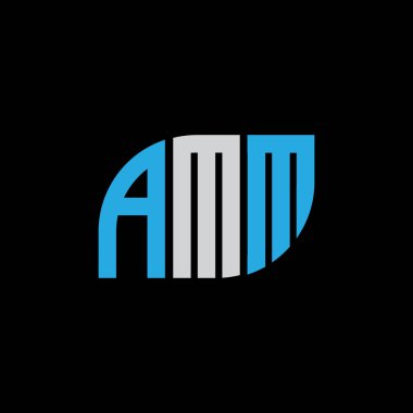 AMM letter logo design on black background.AMM creative initials letter logo concept.AMM letter design. 