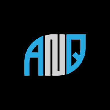 ANQ letter logo design on black background.ANQ creative initials letter logo concept.ANQ letter design. 