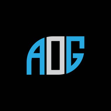 AOG letter logo design on black background.AOG creative initials letter logo concept.AOG letter design. 