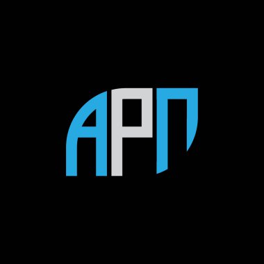 APN letter logo design on black background.APN creative initials letter logo concept.APN letter design. 