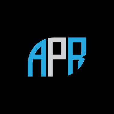 APR letter logo design on black background.APR creative initials letter logo concept.APR letter design. 