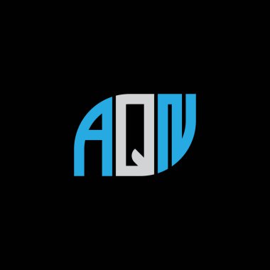 AQN letter logo design on black background.AQN creative initials letter logo concept.AQN letter design. 