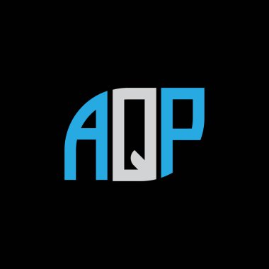 AQP letter logo design on black background.AQP creative initials letter logo concept.AQP letter design. 