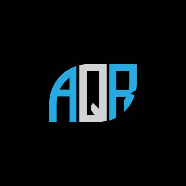 AQR letter logo design on black background.AQR creative initials letter logo concept.AQR letter design. 