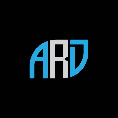 ARD letter logo design on black background.ARD creative initials letter logo concept.ARD letter design. 