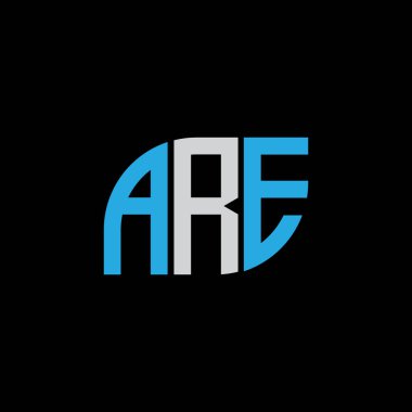 ARE letter logo design on black background.ARE creative initials letter logo concept.ARE letter design. 