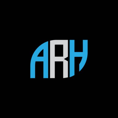 ARH letter logo design on black background.ARH creative initials letter logo concept.ARH letter design. 