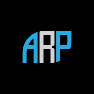 ARP letter logo design on black background.ARP creative initials letter logo concept.ARP letter design. 