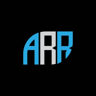 ARR letter logo design on black background.ARR creative initials letter logo concept.ARR letter design. 