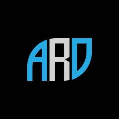 ARO letter logo design on black background.ARO creative initials letter logo concept.ARO letter design. 