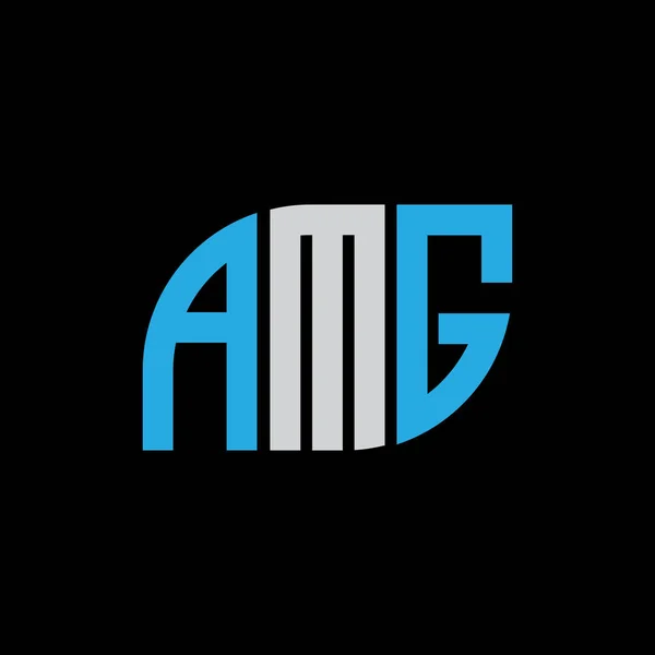 Amg Letter Logo Design Black Background Amg Creative Initials Letter — Archivo Imágenes Vectoriales