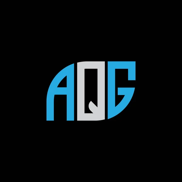 Aqg Letter Logo Design Black Background Aqg Creative Initials Letter — 스톡 벡터