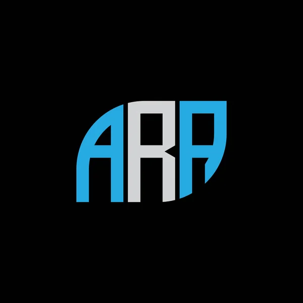 Ara Lettre Logo Design Sur Fond Noir Ara Initiales Créatives — Image vectorielle