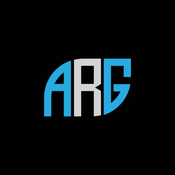 Arg Letter Logo Design Black Background Arg Creative Initials Letter — Archivo Imágenes Vectoriales