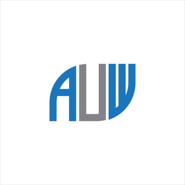 AUW letter logo design on white background.AUW creative initials letter logo concept.AUW letter design. 