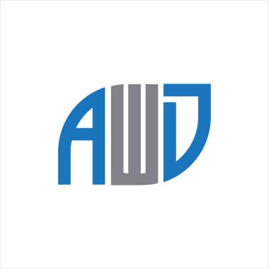 AWD letter logo design on white background.AWD creative initials letter logo concept.AWD letter design. 