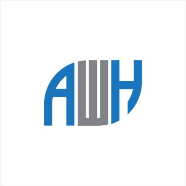 AWH letter logo design on white background.AWH creative initials letter logo concept.AWH letter design. 