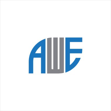 AWE letter logo design on white background.AWE creative initials letter logo concept.AWE letter design. 