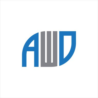 AWO letter logo design on white background.AWO creative initials letter logo concept.AWO letter design. 