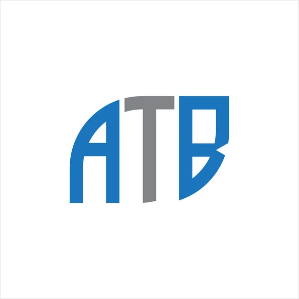 Atb Písmenné Logo Design Bílém Pozadí Atb Kreativní Iniciály Písmenné — Stockový vektor