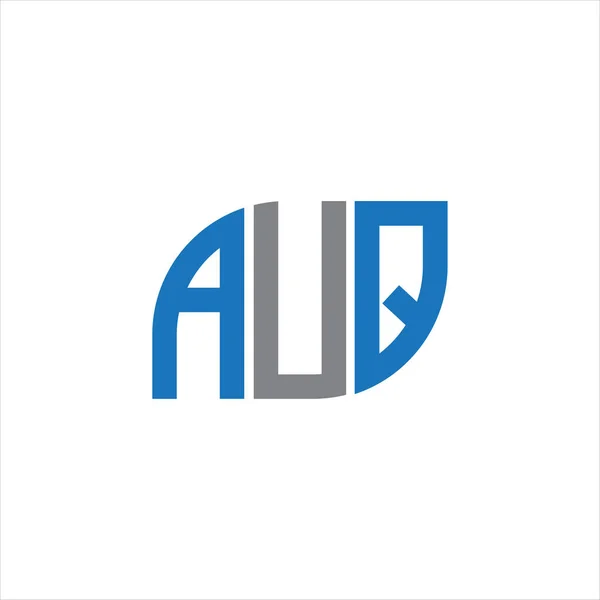 在白色背景上的Auq字母标识设计 Auq创造性的首字母缩写字母标识概念 Auq字母设计 — 图库矢量图片